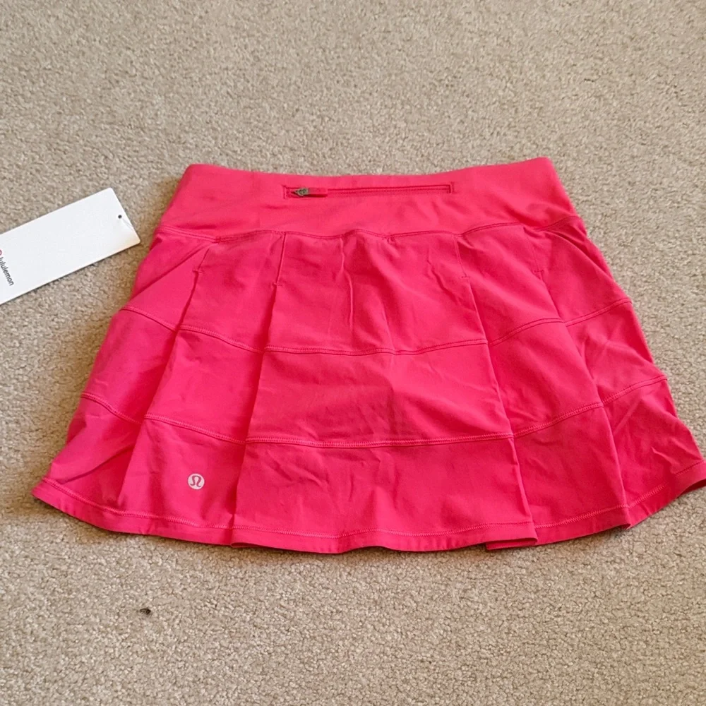 NWT Lululemon Athletica Pink Pace Rival MR Skirt Long - Picture 3 of 3